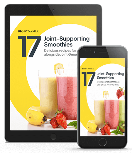 “17 Joint-Supporting Smoothies” recipe eBook – free bonus with your Joint Genesis order